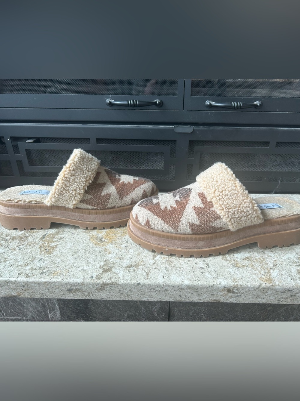 Jessica Simpson Ebriya Platform Geometric Mules/Slippers - Picture 2 of 6